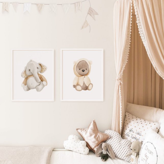 Boho nursery cute watercolor animals  (Creator Uploaded)