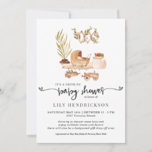Boho Nursery   Drive-By Baby Shower Invitation