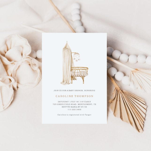 Boho Nursery Gender Neutral Baby Shower Invitation (Creator Uploaded)