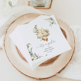 Boho nursery girl dress baby girl shower napkin