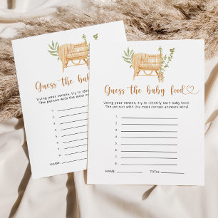 Boho nursery guess the baby food game