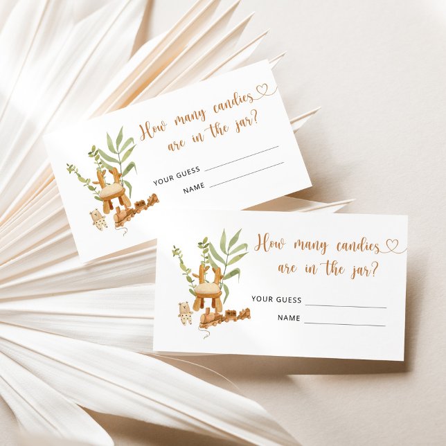 Boho nursery how many candies enclosure card (Creator Uploaded)