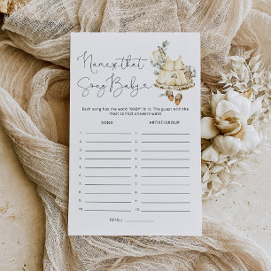 Boho nursery Name that song baby shower game
