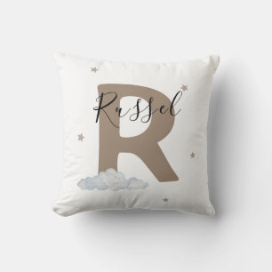 Boho Nursery Pillow Personalized Letter Cushion