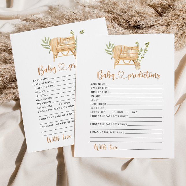 Boho nursery Predictions for the baby card (Creator Uploaded)