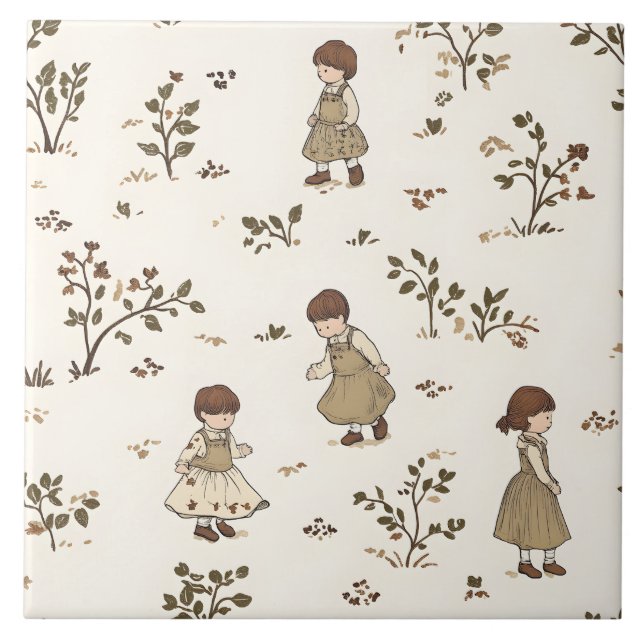 Boho Nursery Storybook Tile (Front)