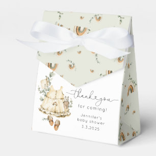 Boho nursery vintage girl outfit thank you favour box