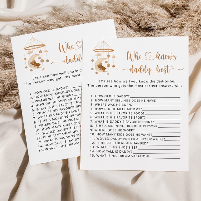 Boho nursery who knows daddy best game (Creator Uploaded)