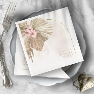 Boho Oasis Floral Arch Wedding ID959 Napkin
