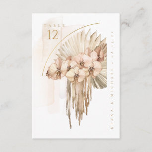 Boho Oasis Wedding Bouquet Table Number ID959