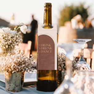 Boho Oasis Wedding Drink Drunk Dance ID959 Bottle Tag