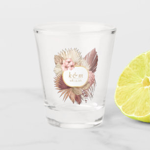 Boho Oasis Wedding Floral Frame ID959 Shot Glass