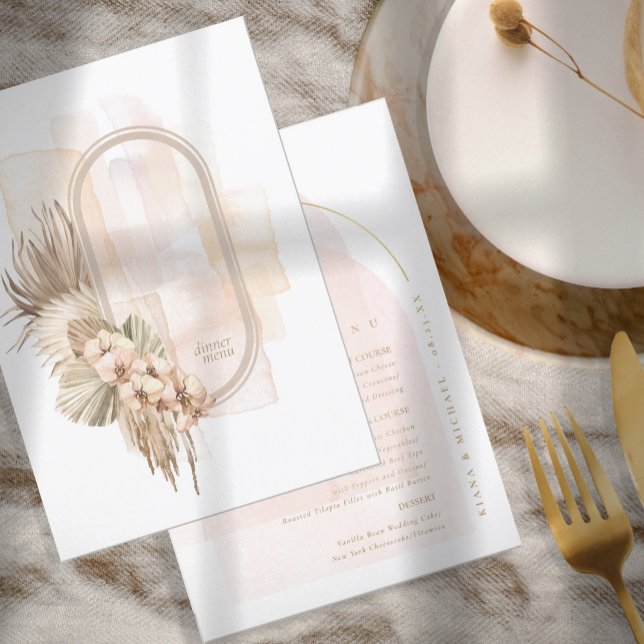 Boho Oasis Wedding Menu ID959 (Creator Uploaded)