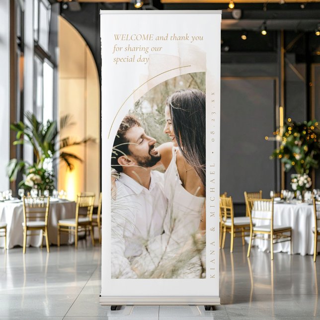 Boho Oasis Wedding Photo Welcome ID959  Retractable Banner (Creator Uploaded)