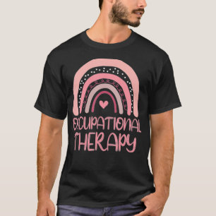 Boho Occupational Therapy , Cute Pink OT Rainbow T-Shirt