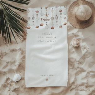 Boho Ocean Shell Baby Shower Favor Beach Towel