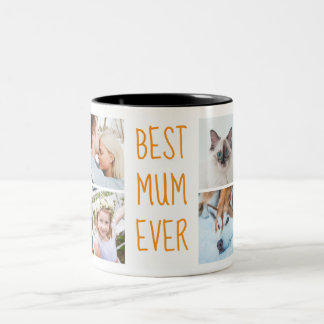 Boho Orange | Best Mom Ever Custom Photo Mug