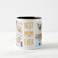 Boho Orange | Best Mum Ever Custom Photo Mug