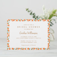 Boho Orange Citrus Fruit Cute Bridal Shower