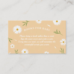 Boho Orange Daisies Baby Shower Books For Baby Enclosure Card