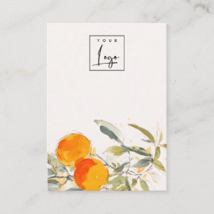 Boho Orange Fruity Logo Blank Jewellery Display Business Card