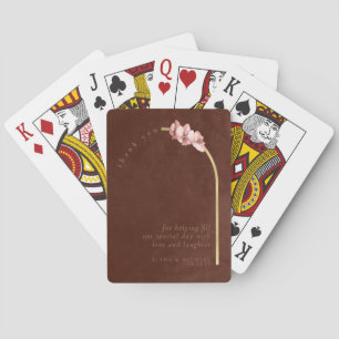 Boho Orchid Arch Wedding Thank You ID959 Playing Cards