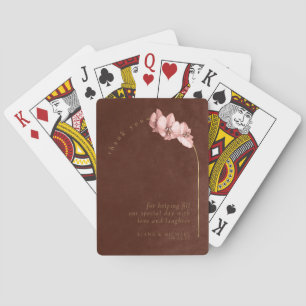 Boho Orchid Arch Wedding Thank You ID959 Playing Cards