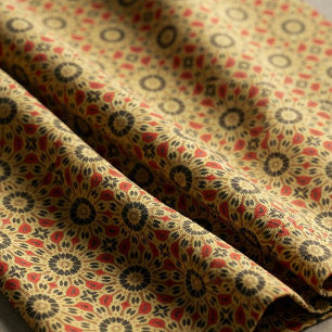 Boho Oriental Colourful Mosaic Geometric Pattern Fabric