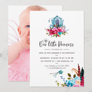 Boho Our little Princess Any Age Birthday Party Invitation