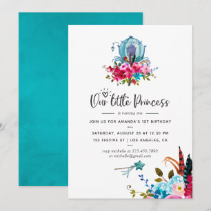 Boho Our little Princess Any Age Birthday Party Invitation