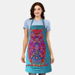 Boho Owl Apron: Colourful Creativity in the Kitche Apron