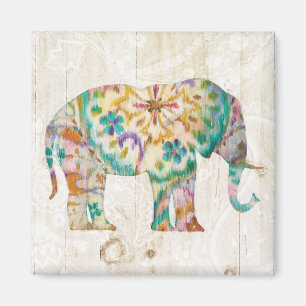 Boho Paisley Elephant I Magnet