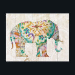Boho Paisley Elephant I Postcard<br><div class="desc">A soft elephant design made with colourful patterns. Artist: Danhui Nai</div>