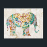 Boho Paisley Elephant I Postcard<br><div class="desc">A soft elephant design made with colourful patterns. Artist: Danhui Nai</div>