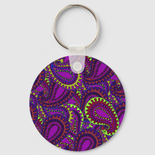 Boho Paisley Key Ring