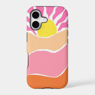 Boho pale pink and orange sunset