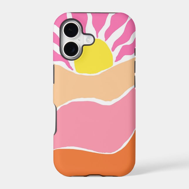 Boho pale pink and orange sunset  (Back)