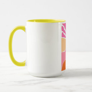 Boho pale pink and orange sunset mug