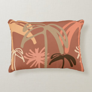 Boho Palm Trees Clay Decorative Cushion