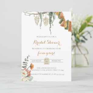 Boho Pampas Bridal Shower Invitation Moody Boho 