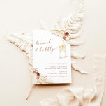 Boho Pampas Brunch & Bubbly Bridal Shower Invitation<br><div class="desc">This lovely Bridal Shower Brunch Bubbly Invitation features hand-painted watercolor champagne flutes with florals and pampas grass and is perfect to set the tone for your bohemian styled shower! Easily edit most wording to match your event! Most text and all text colours are fully editable —> click the "Customise Further"...</div>