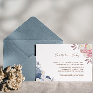 Boho Pampas Floral Books for Baby Card