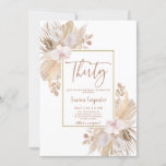 Boho Pampas Grass 30th Birthday Invitation<br><div class="desc">Boho Pampas Grass 30th Birthday wedding invitation</div>