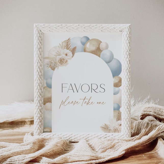 Boho Pampas Grass Arch Baby Shower Favours Sign (Creator Uploaded)