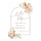 Boho Pampas Grass Baby Shower Arch Welcome