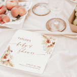 Boho Pampas Grass Baby Shower Paper Napkin<br><div class="desc">These lovely Paper Napkins feature a beautiful boho design with an earthy, desert color scheme- perfect for a baby shower saturated in neutral tones and is a gorgeous way to accent your shower's cocktail, food or dessert table! Easily customize the text colors and wording to perfect match your shower theme....</div>