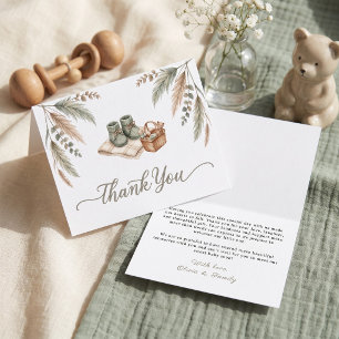 Boho Pampas Grass BBQ Grill Thank You Card