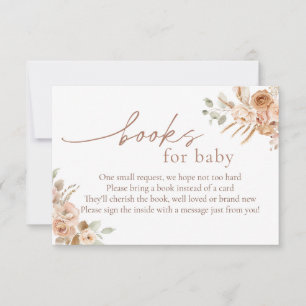 Boho Pampas Grass Books for Baby insert card