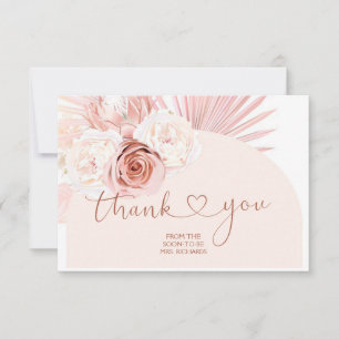 Boho Pampas Grass bridal shower thank you card