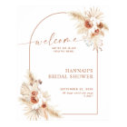 Boho Pampas Grass Bridal Shower Welcome Sign